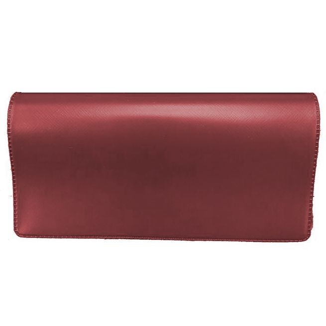 6-1/4in x 3-3/8in Burgundy Standard Vinyl Checkbook Cover
