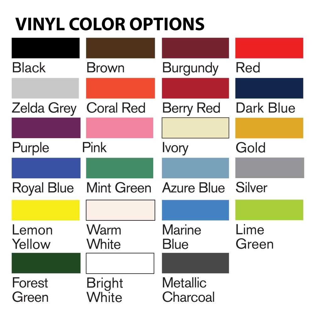Vinyl Color Options
