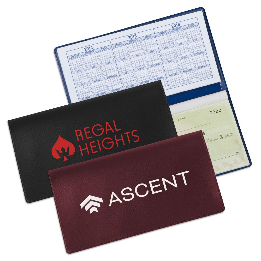 2nd view of the Custom 1C Imprinted Vinyl Checkbook Covers
