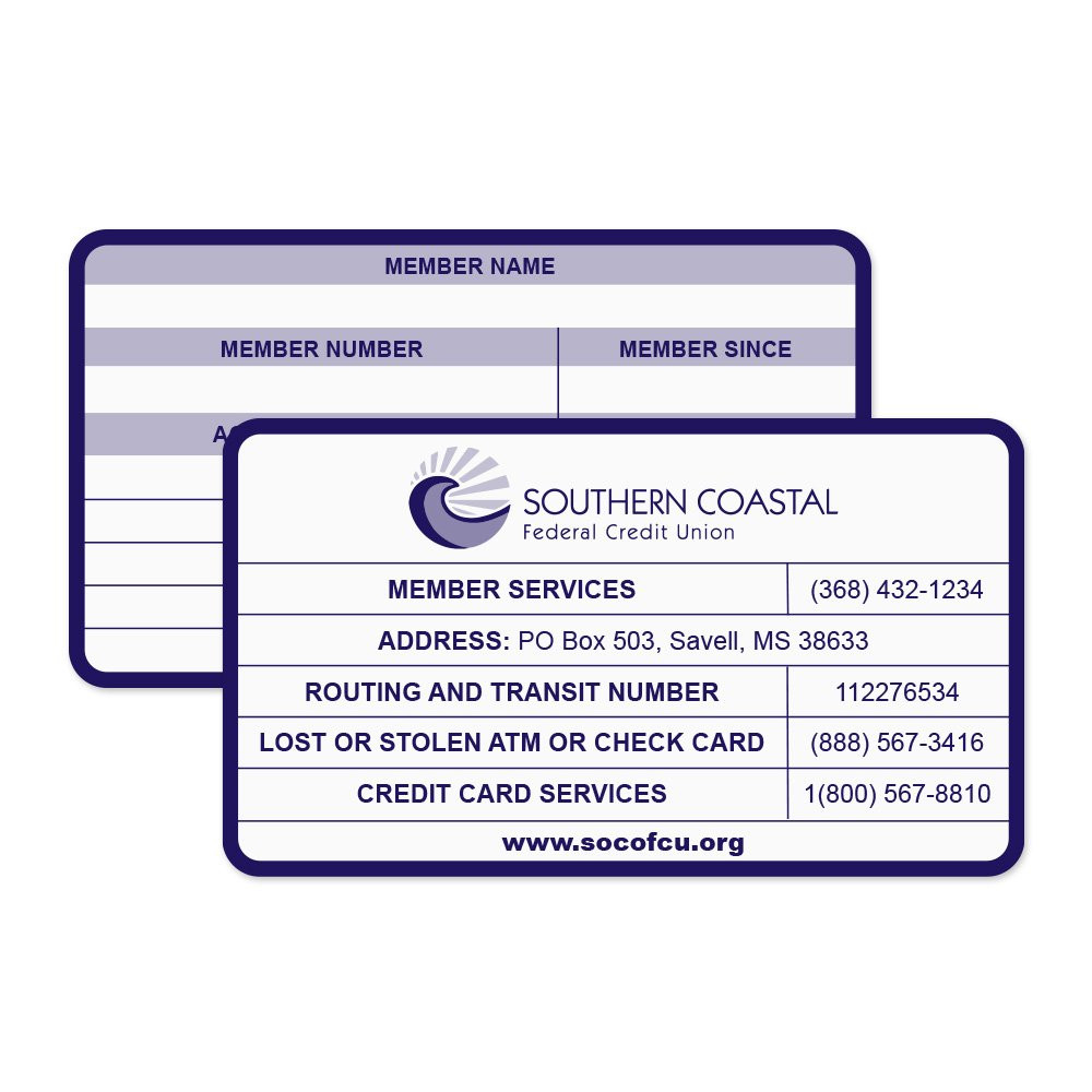 Blue 2-Sided Membership Identification Card - Made to Order