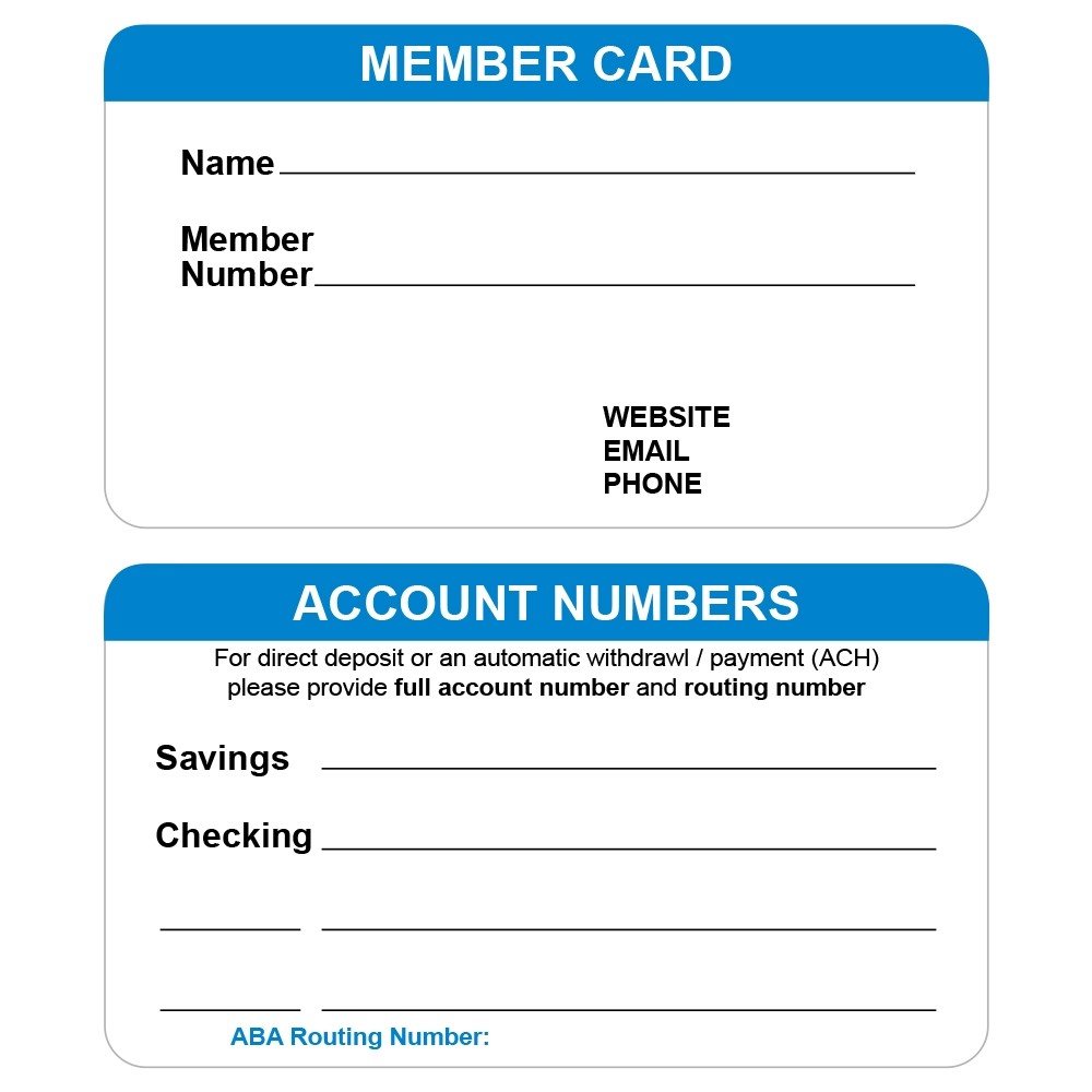 2-Sided Membership Identification Card - Made to Order - cyan 