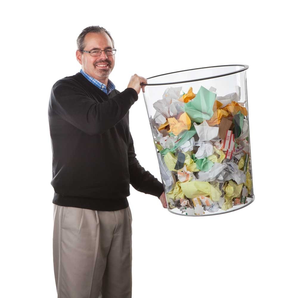 25 Gallon Large Clear Trash Can