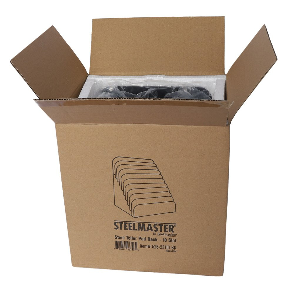 STEELMASTER® Cashier Pad Rack 10 Slot File & Desk Organizer in box