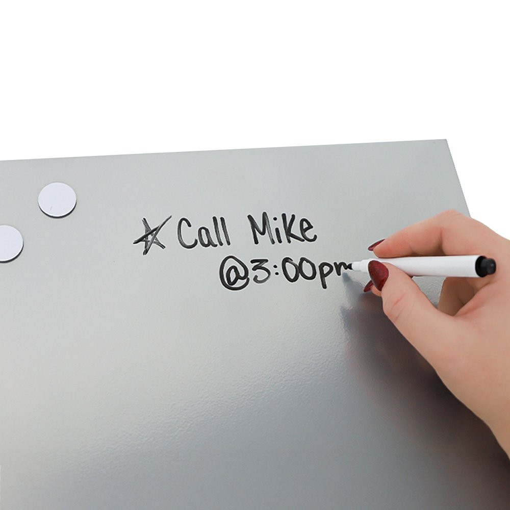 STEELMASTER Magnetic Bulletin Board - Silver - 30 x 14 lifestyle