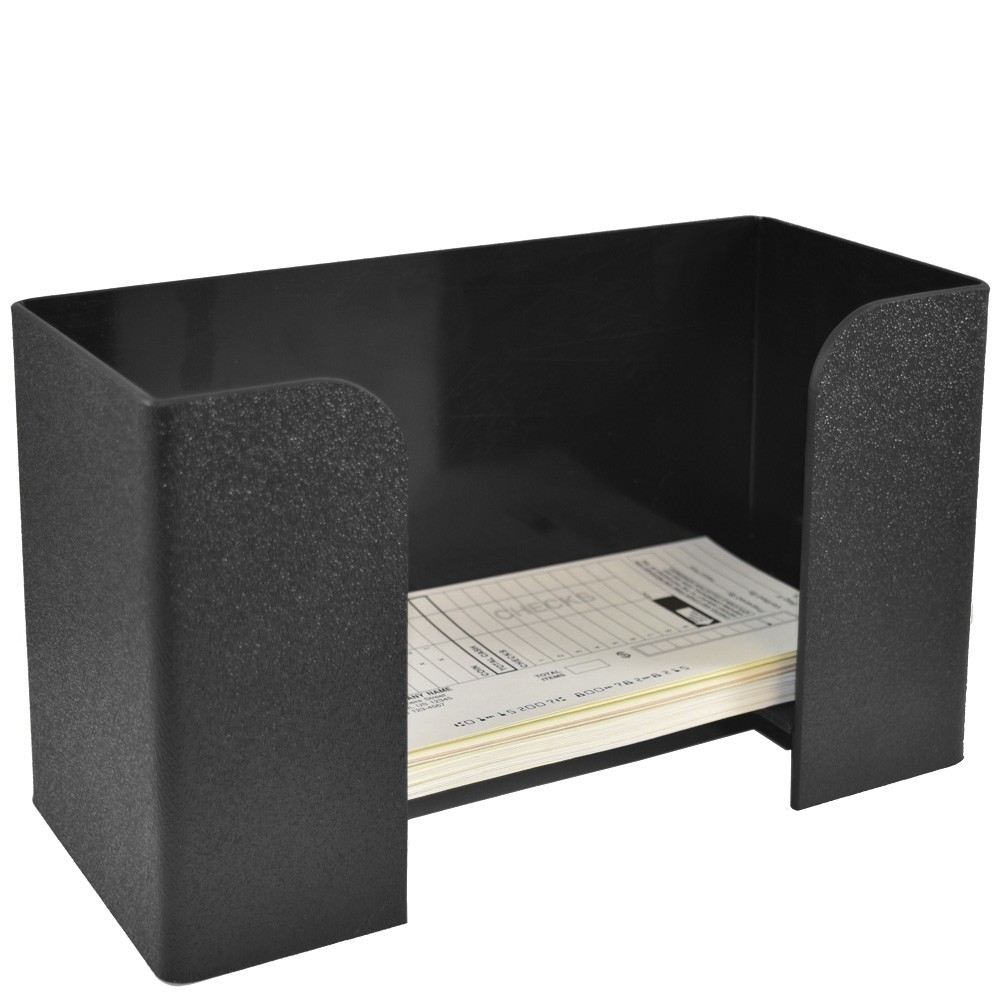 Deposit Ticket Holder, Black Textured Plastic