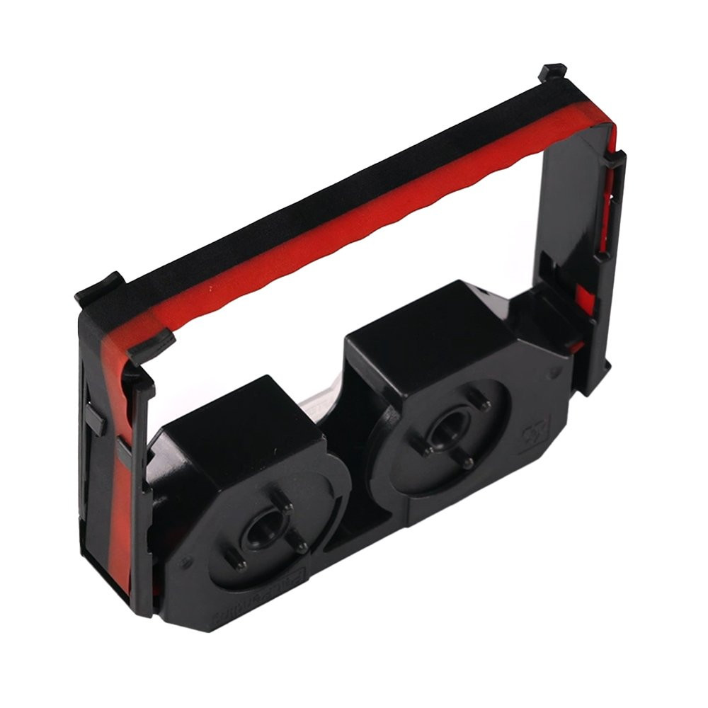 Monroe Series X calculator ribbon Black/Red Angled View