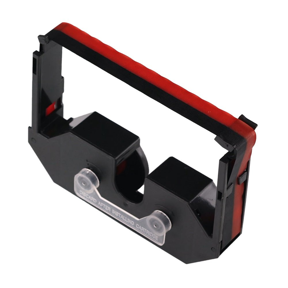 Monroe Series X calculator ribbon Black/Red Angled View