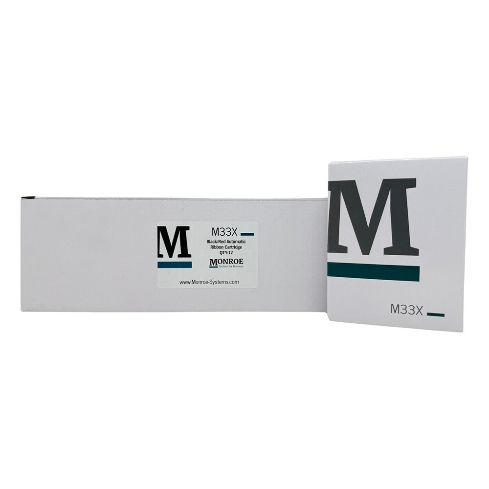 Monroe Series X calculator ribbon Black/Red Box