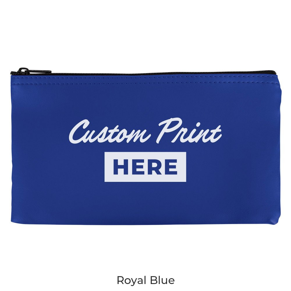 Royal Blue Vinyl Zipper Money Bag - 1-Color Imprinted - 11W x 6H - Quick ShipRoyal Blue Vinyl Zipper Money Bag - 1-Color Imprinted - 11W x 6H - Quick Ship