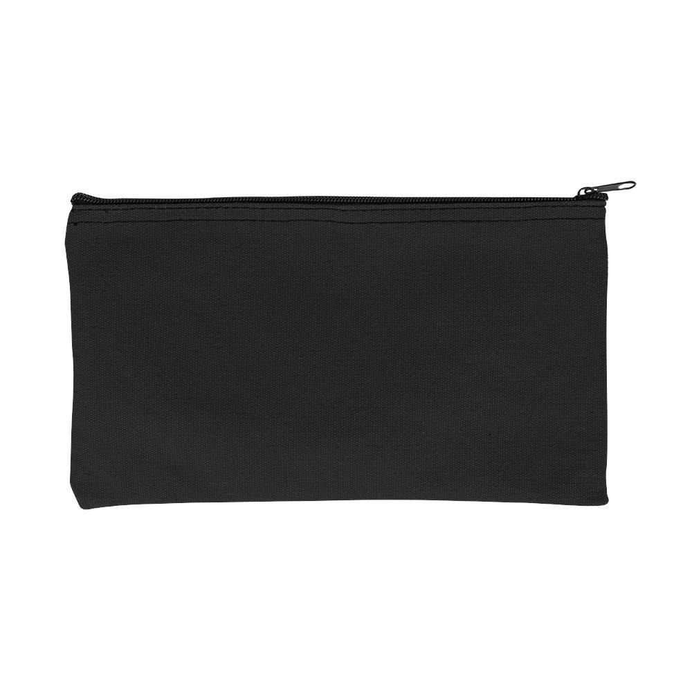 Black - 14oz Canvas Zipper Bag 11W x6H