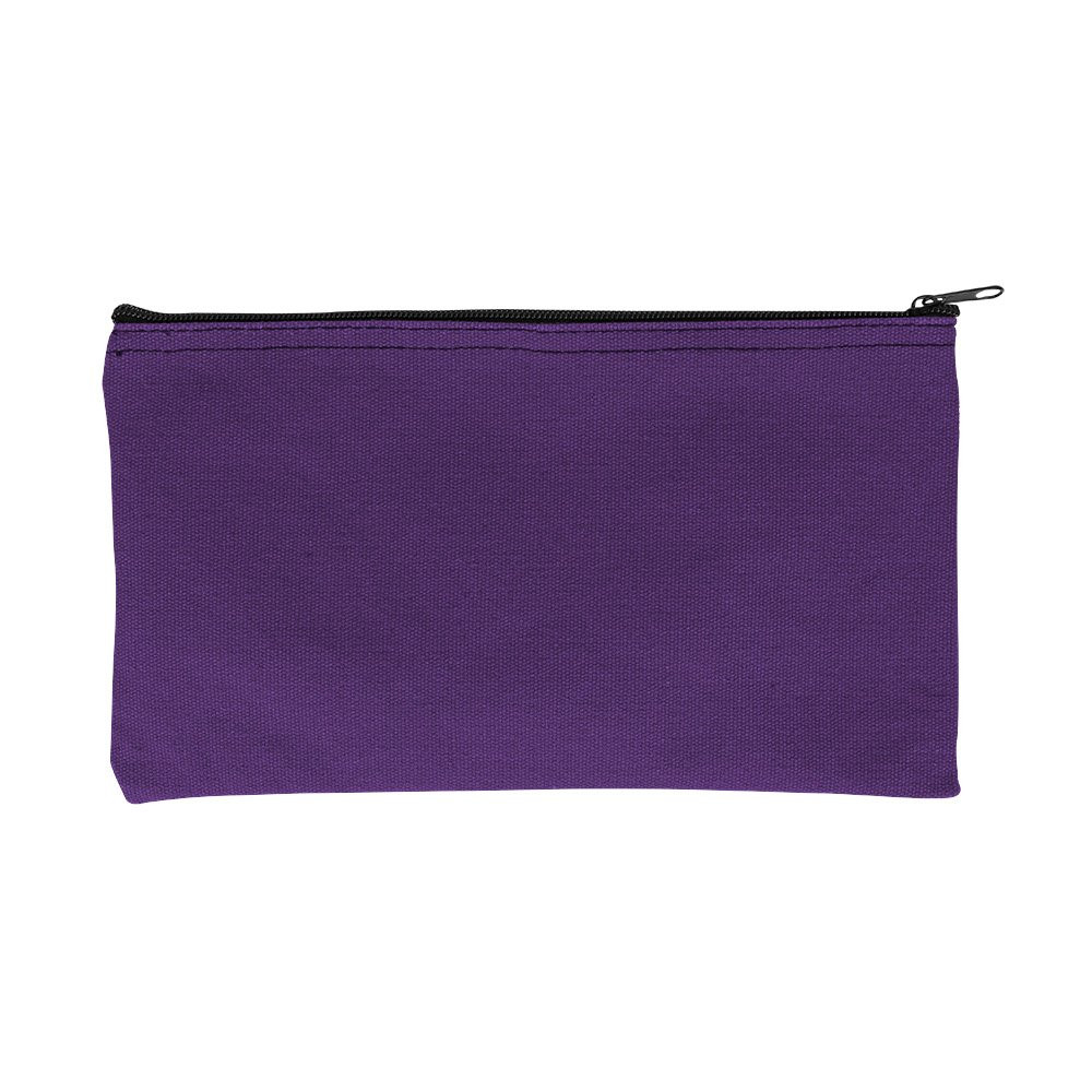 Purple - 14oz Canvas Zipper Bag 11W x6H