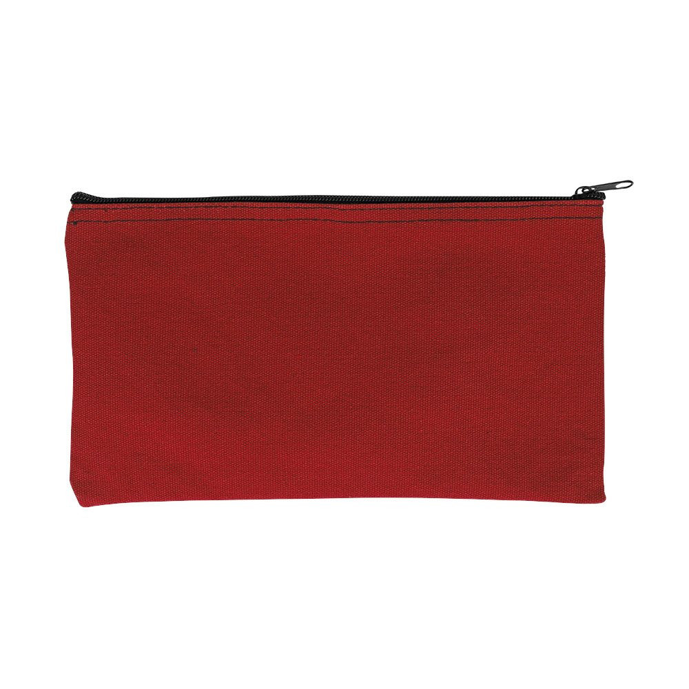 Red - 14oz Canvas Zipper Bag 11W x6H