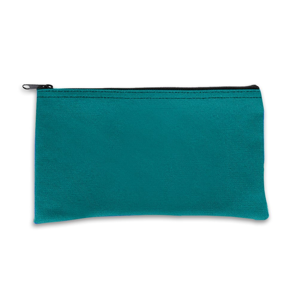 Teal 14oz Cotton Canvas Zipper Bags 10-1/2W X 5-1/2H - Ready to Ship 