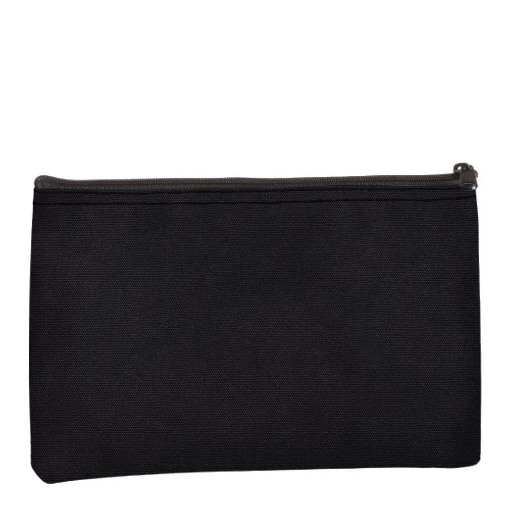 Black Zipper Bag - 12W x 8H - 14 oz Canvas
