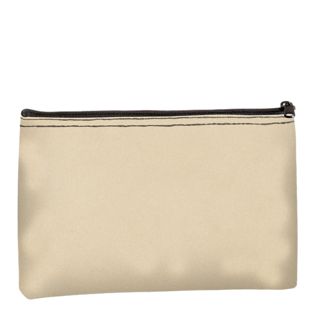 Natural Zipper Bag - 12W x 8H - 14 oz Canvas