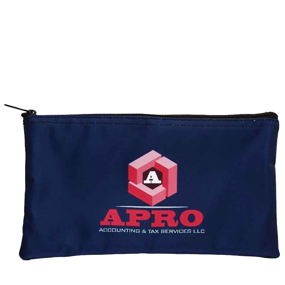 Full Color 10-1/2 W x 5-1/2 H Zipper Bag - custom print on zipper bag - APRO accounting & tax services llc. 