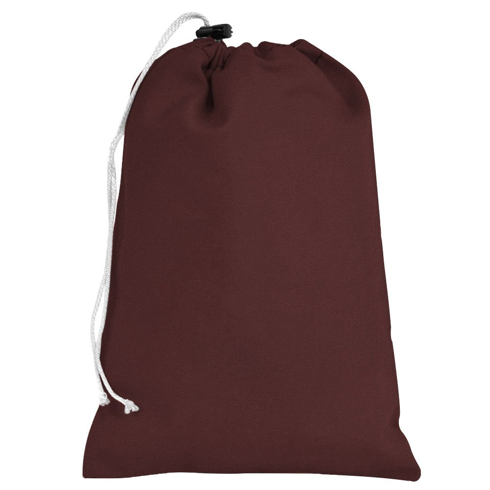 Burgundy 10oz Cotton Canvas Plain 6-1/2Wx10H Drawstring Bag w/rope lock