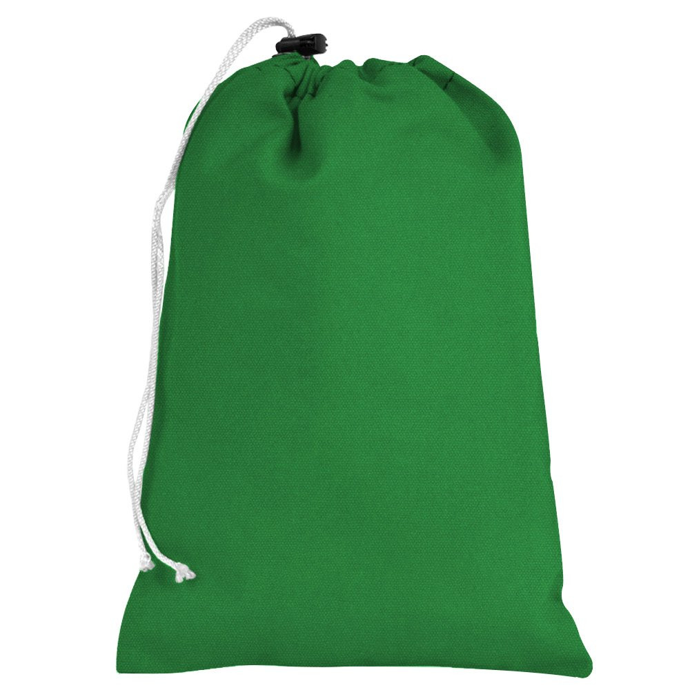 Kelly Green 10oz Cotton Canvas Plain 8Wx12H Drawstring Bag w/rope lock