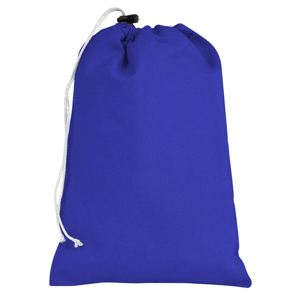 Royal Blue 10oz Cotton Canvas Imprinted 8Wx12H Drawstring Bag w/rope lock