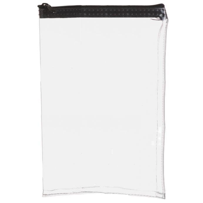 6-1/2W x 10H 1-Color Imprint Clear Vinyl Vertical Zipper Bag