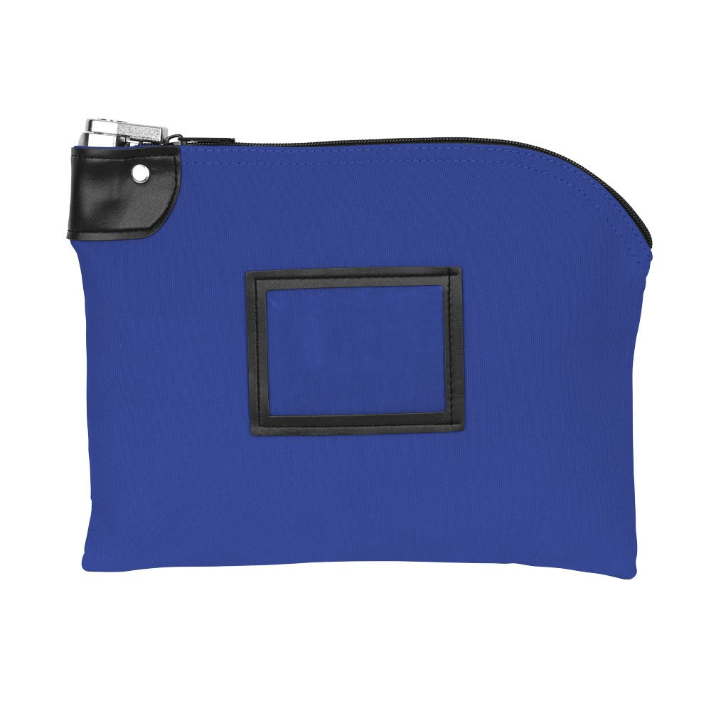 12W x 9H, 14oz Royal Blue Cotton Canvas Locking Deposit Bag