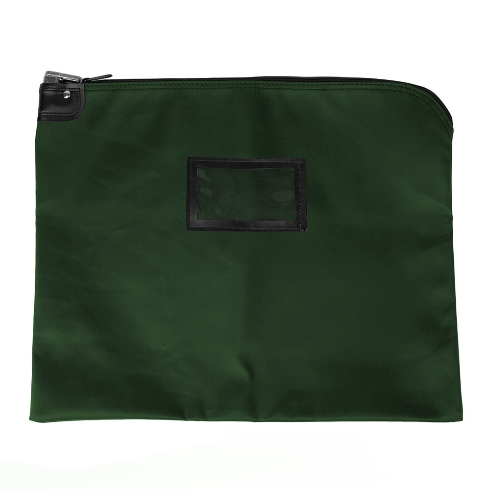 Forest green nylon HIPAA locking courier bag with carholder 