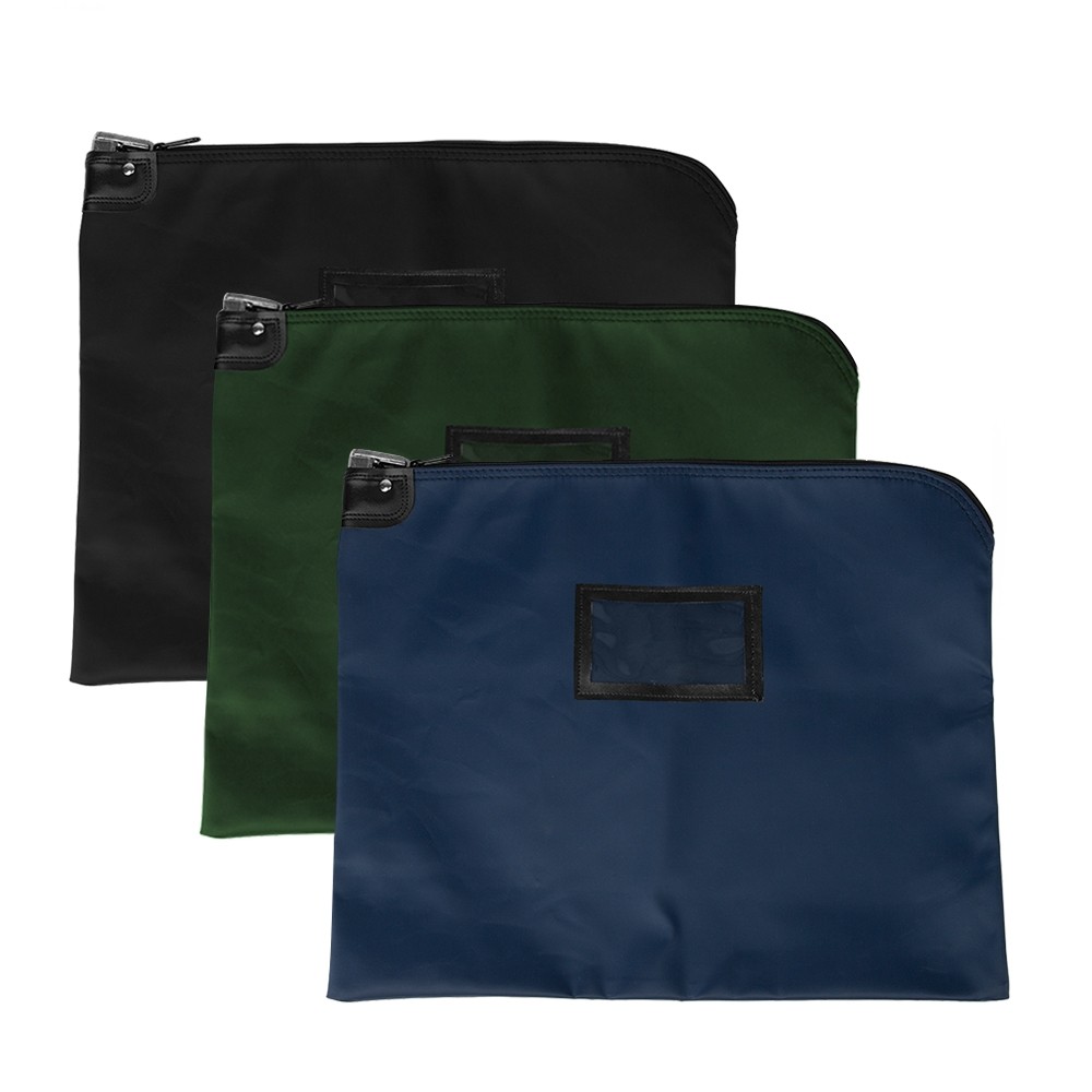 Laminated Nylon HIPAA Locking Courier Bags with Cardholder - 19W x 15H