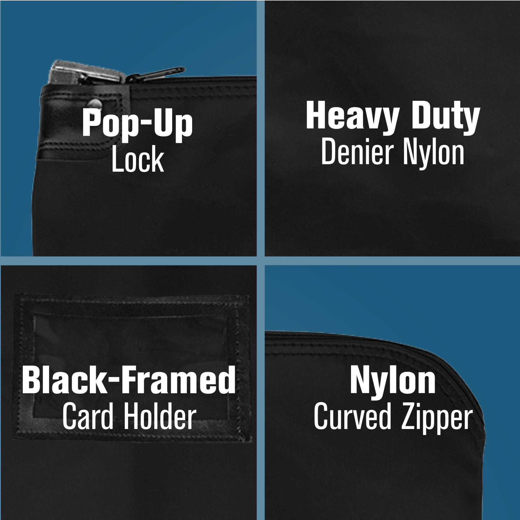 19W x 15H Laminated Nylon HIPAA Locking Courier Bags with Handles Info Graphic