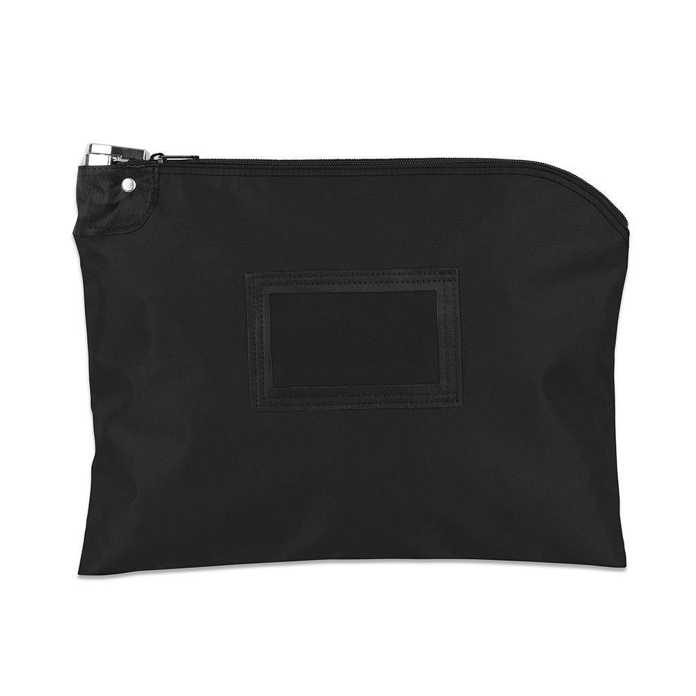 Black Laminated Nylon Locking Deposit Bags - 15W x 11H - Ready to Ship