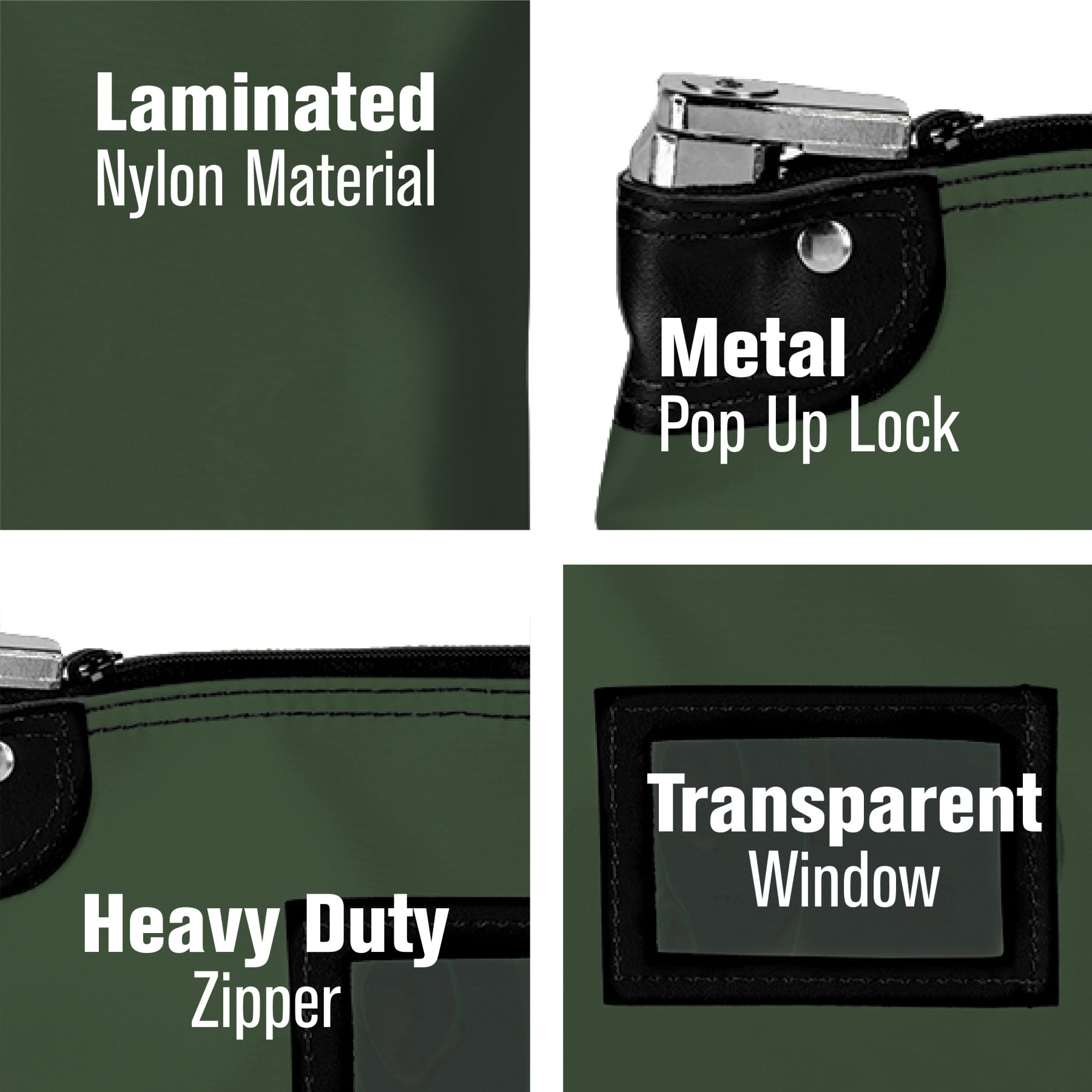 Laminated Nylon Locking Deposit Bag - 15W x 11H details
