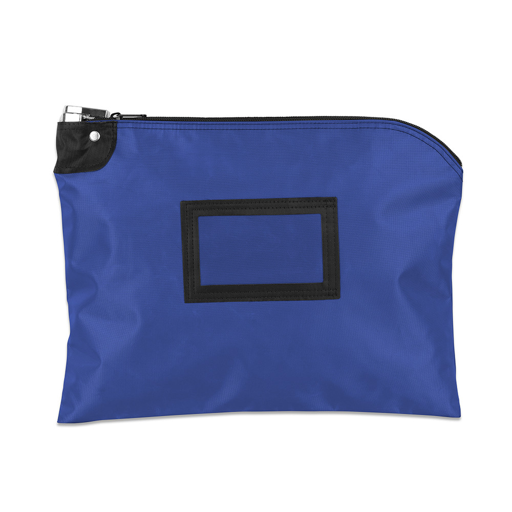 Royal Blue Laminated Nylon Locking Deposit Bag - 15W x 11H - Ready to Ship