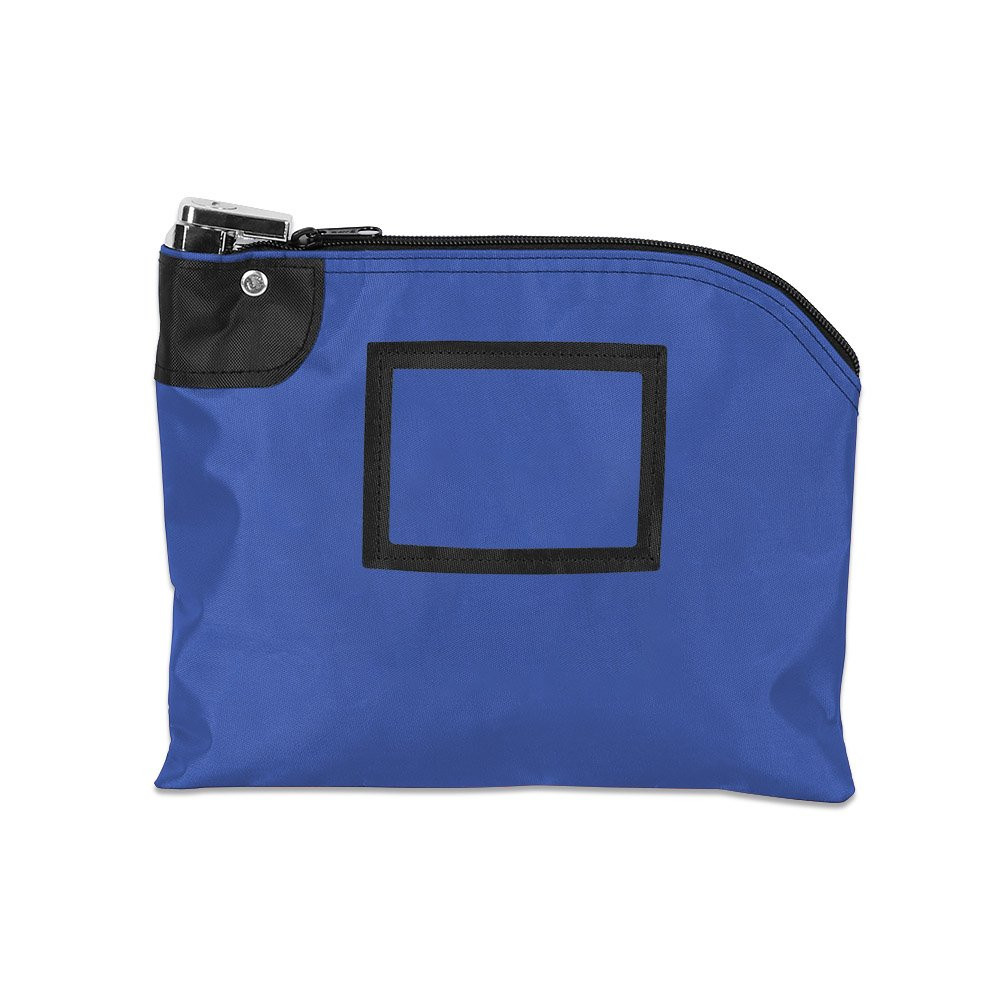 Royal Blue Laminated Nylon 10W x 8H Locking Deposit Bag