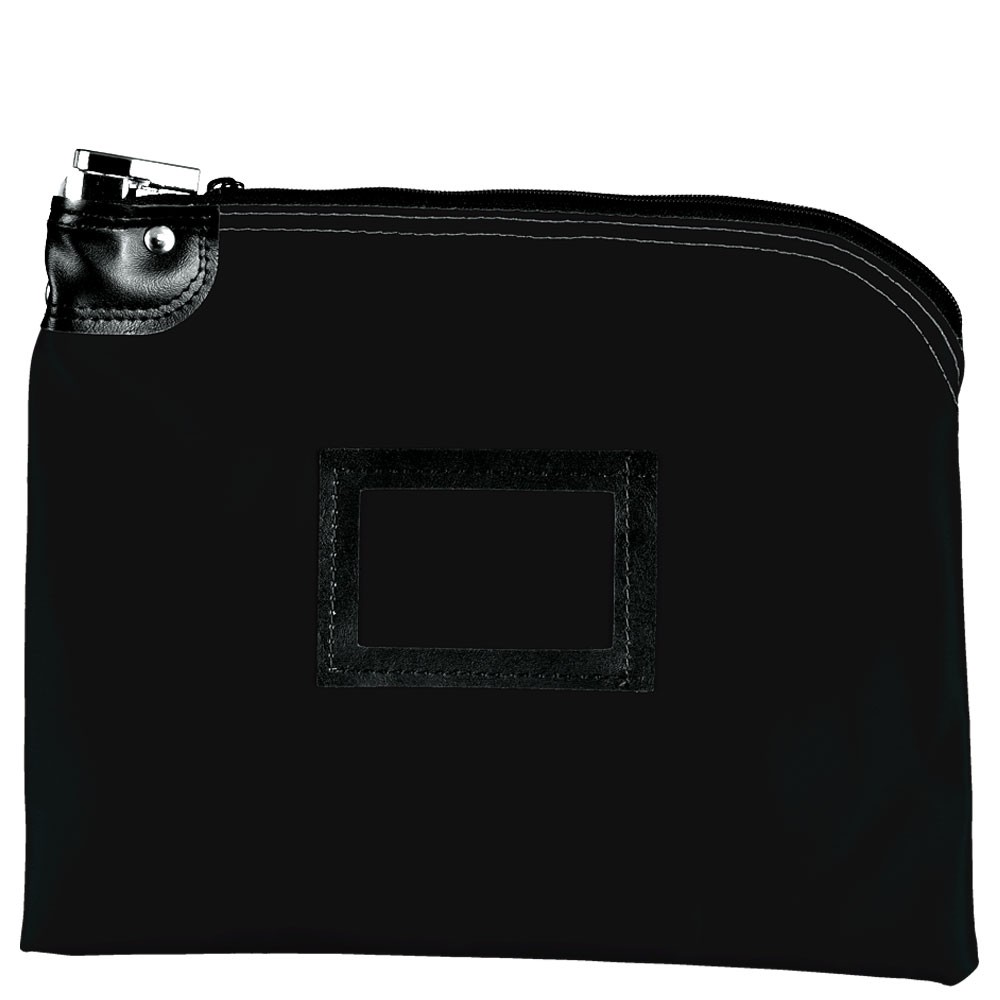 Black Laminated Nylon Locking Deposit Bag - 12W x 9H 