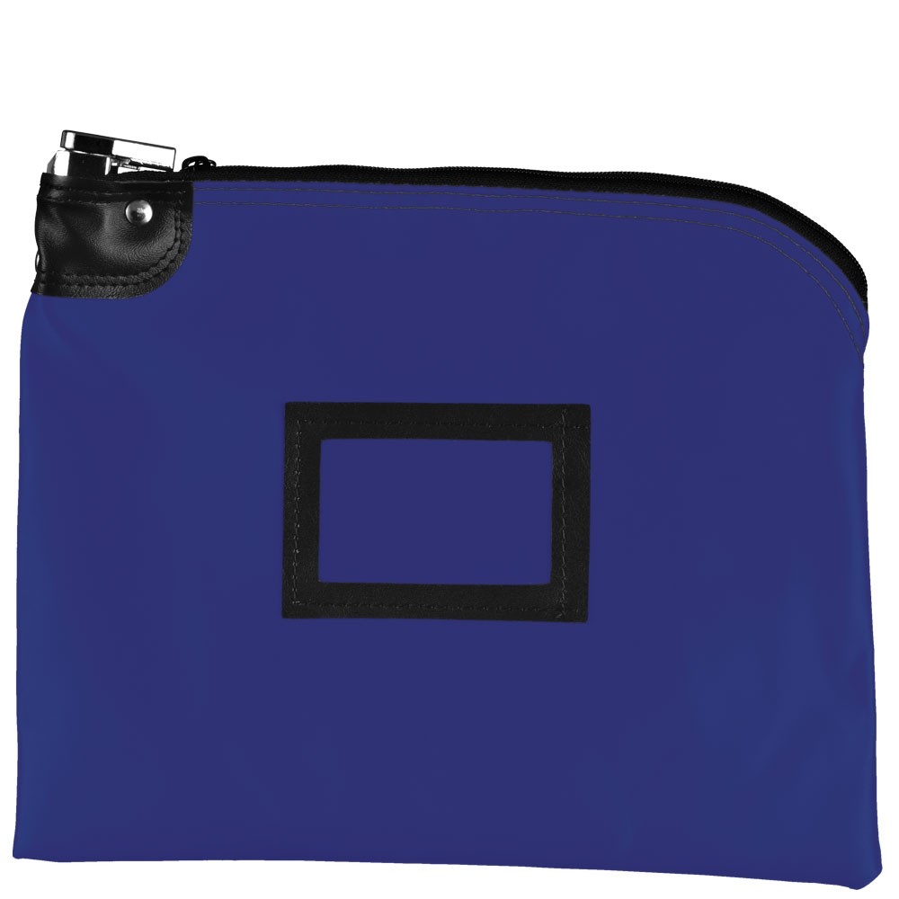 Royal Blue Laminated Nylon Locking Deposit Bag - 12W x 9H 