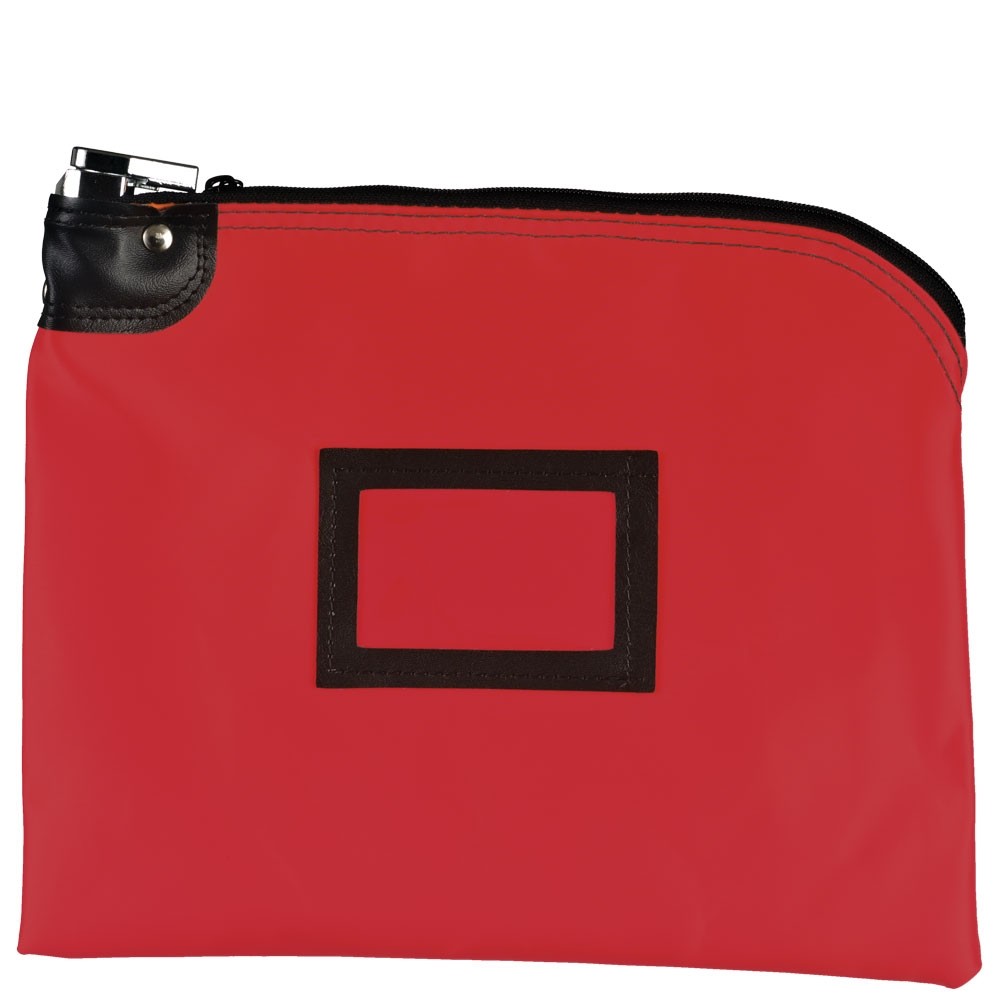 Red Laminated Nylon Locking Deposit Bag - 12W x 9H