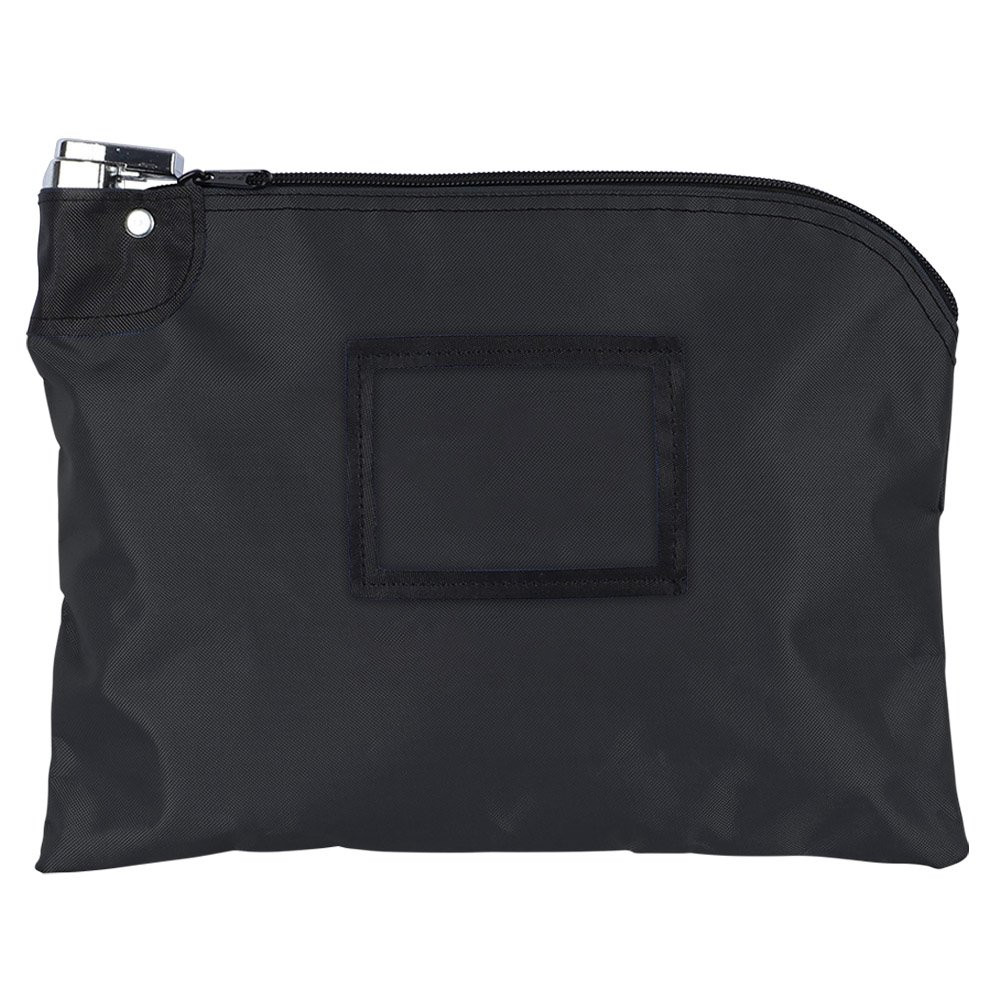 Black 12W x 9H Laminated Nylon Locking Deposit Bag 
