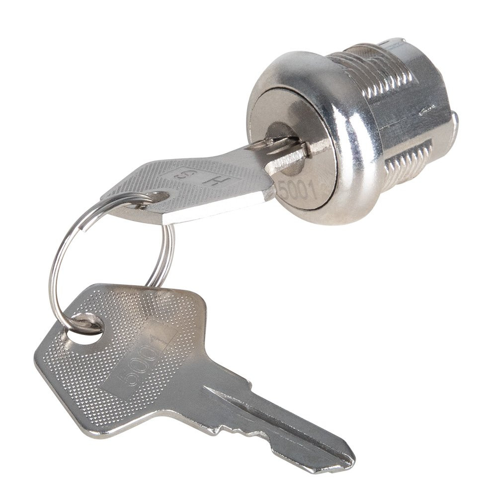 Keyed Alike Lock with 2 Keys for STEELMASTER® Manual Cash Drawer with a key inserted into the lock