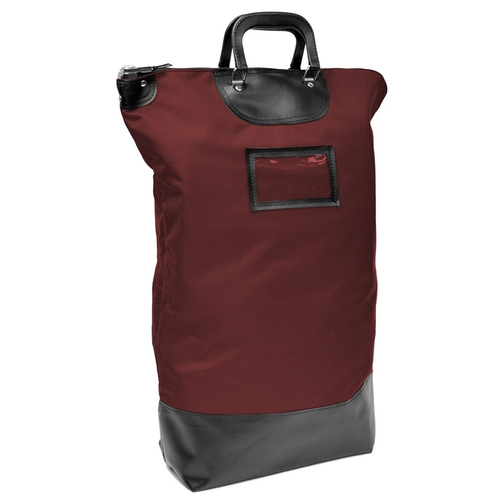 Economy burgundy nylon locking mail bag 