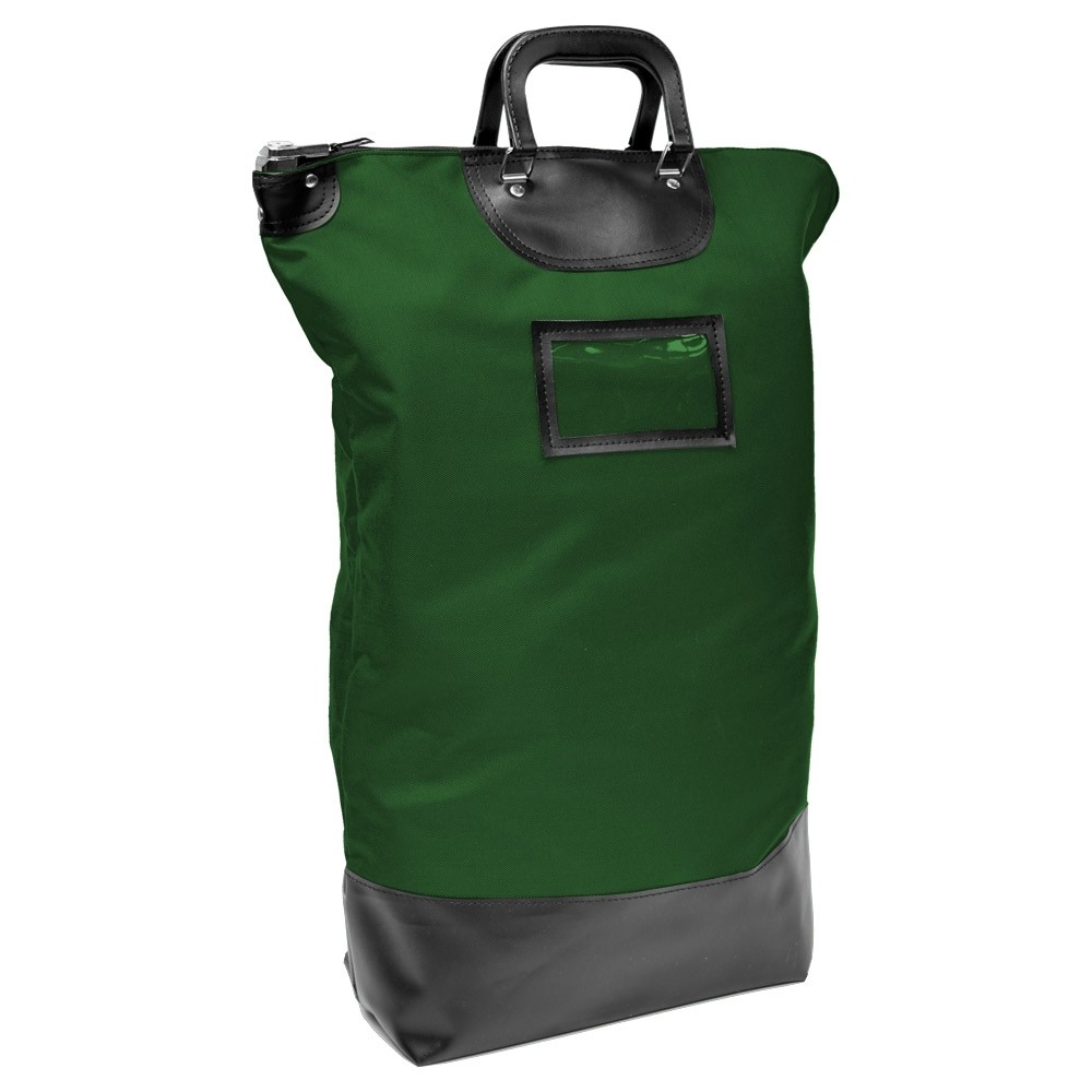 Economy forest green nylon locking mail bag 