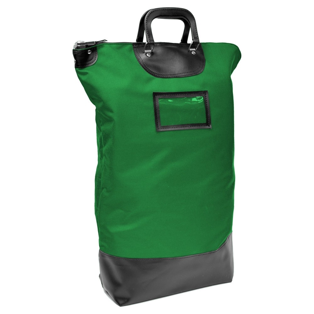 Economy kelly green nylon locking mail bag 