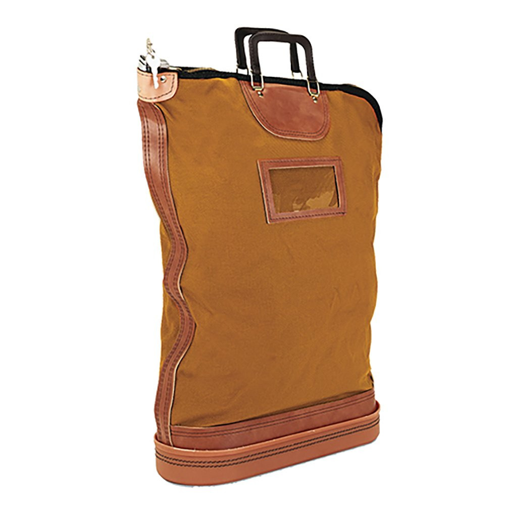 Gold 1000 Denier Nylon Locking mail bag - 18W x 24H x 6-1/4D 