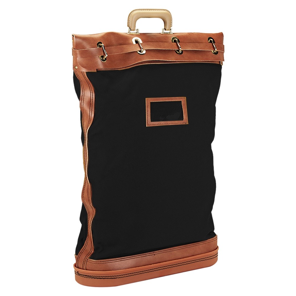 14W x 18H 1000 Denier Nylon Padlocking Security Mail Bag with Hard Handles Show In Black