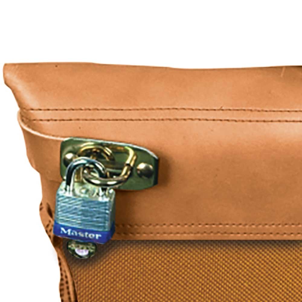 Padlocking 18Wx24H Security Mailbag w/ Hard Handles & Framed Cardholder