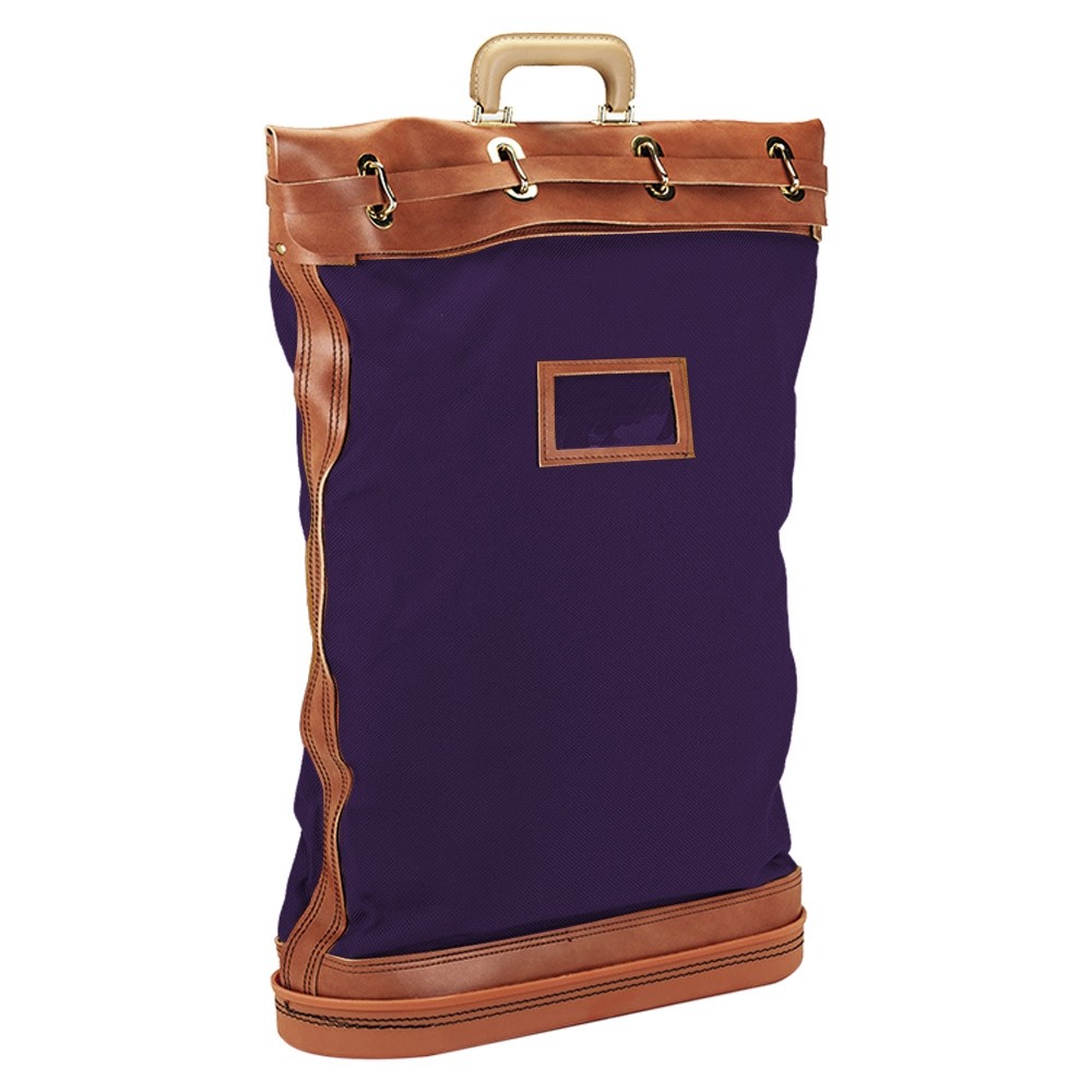 14W x 18H 1000 Denier Nylon Padlocking Security Mail Bag with Hard Handles Show In Purple