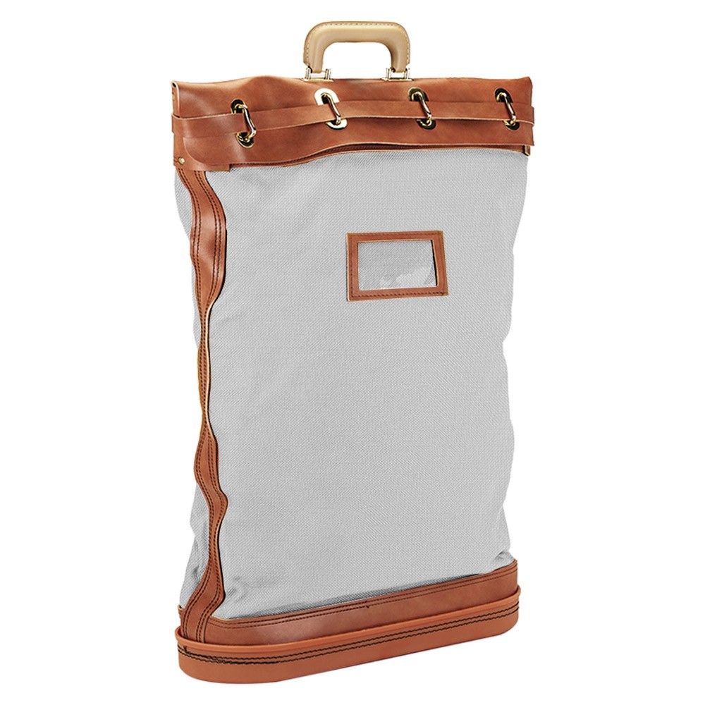 14W x 18H 1000 Denier Nylon Padlocking Security Mail Bag with Hard Handles Show In White