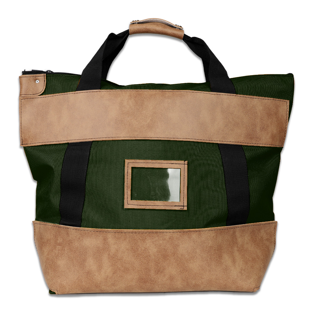 Locking Courier Bag - 22W x 18H x 7D Ready-to-Ship - Forest Green