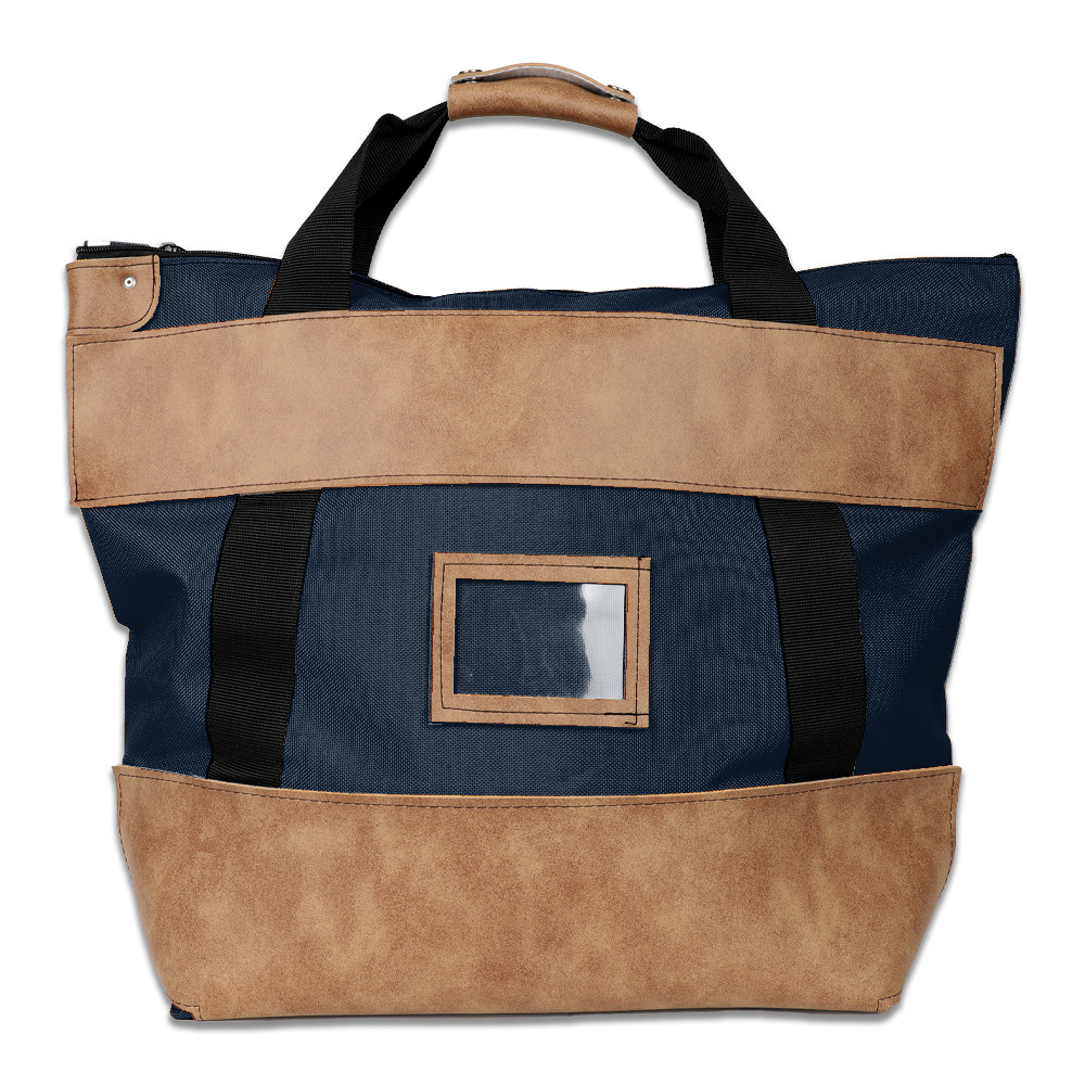 Locking Courier Bag - 22W x 18H x 7D Ready-to-Ship - Navy Blue