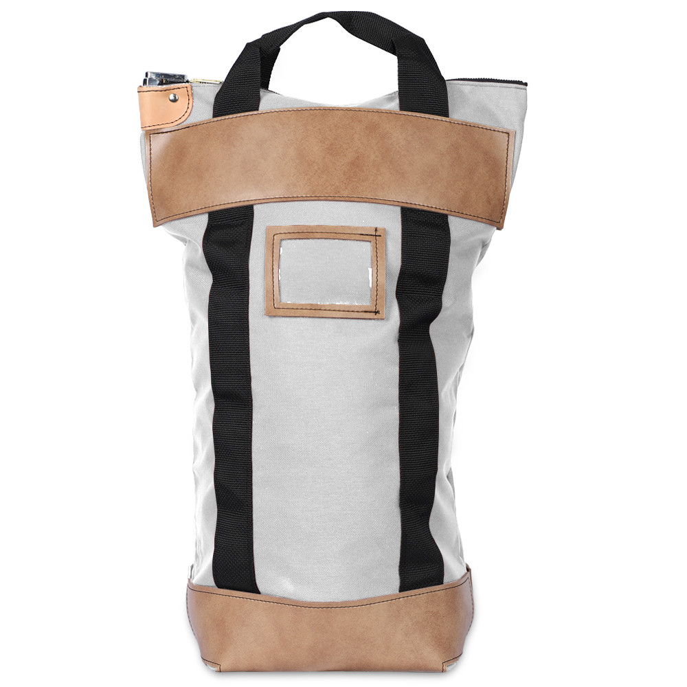 white 1000D Nylon Locking Courier Bag - 16W x 24H x 7D