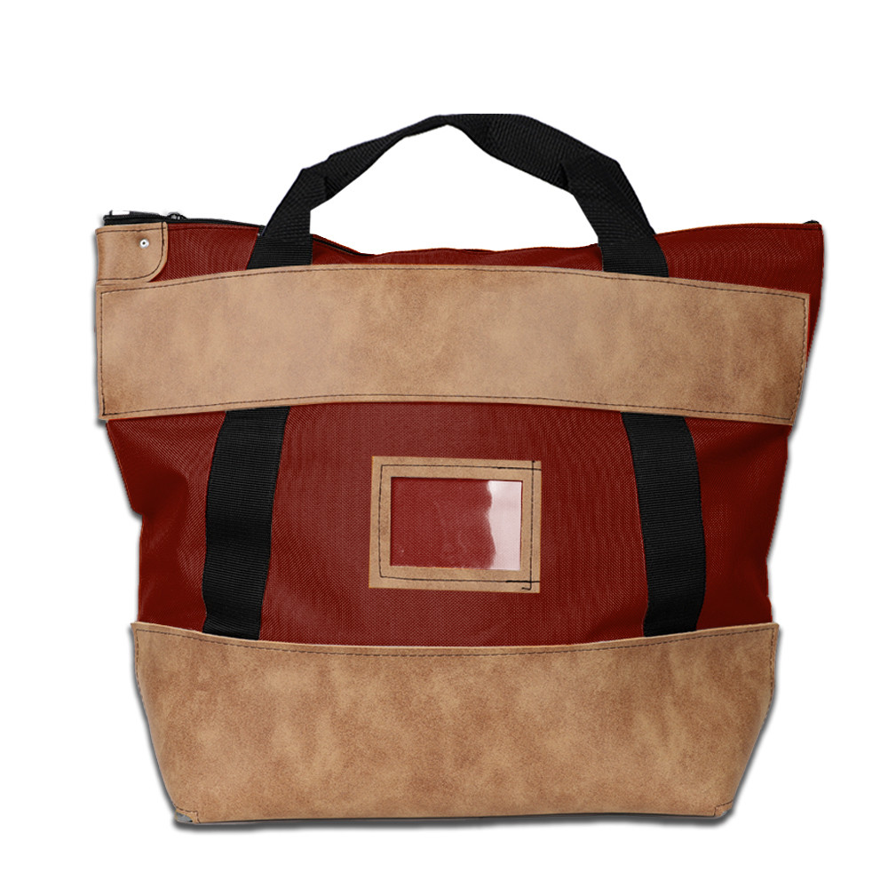 Red 1000D Nylon Locking Courier Bag 21W x 18H x 8D - Master Keyed Lock (Default)