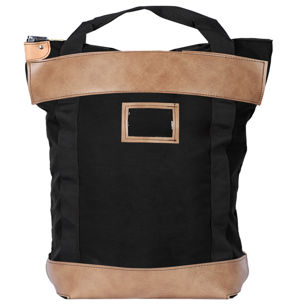 Black 1000D Nylon Handled Locking Courier Bag